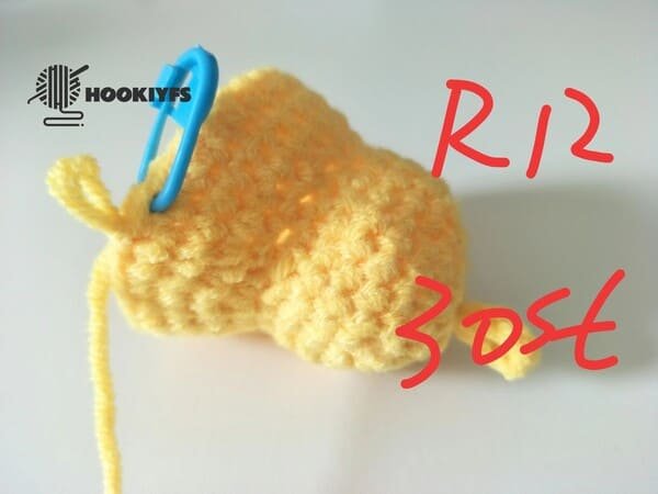 30 stitches for round 12 for duck crochet