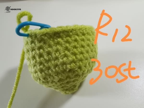 30 stitches for round 12 for lemon crochet pattern