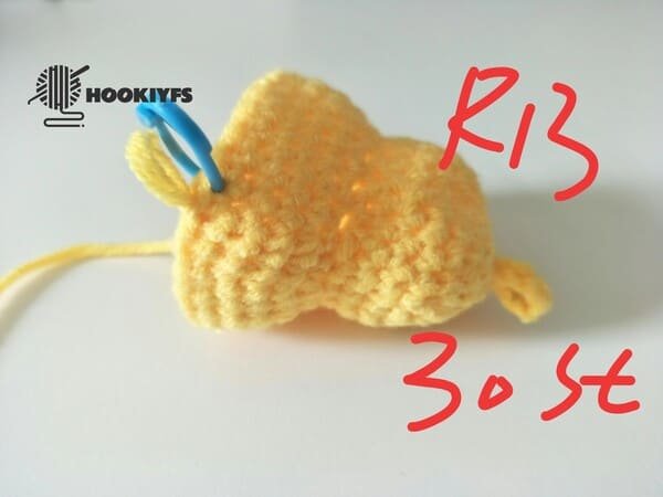 30 stitches for round 13 for duck crochet