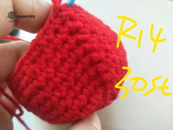 30 stitches for round 14 for apple crochet