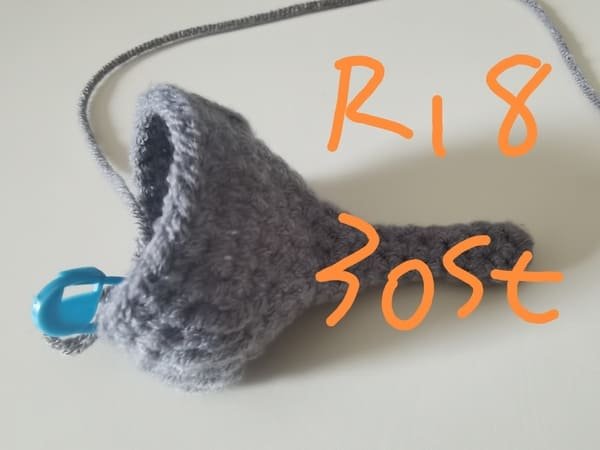 30 stitches for round 18 for elephant crochet