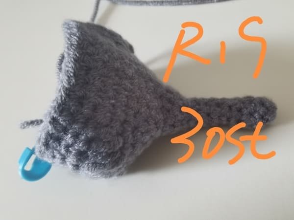 30 stitches for round 19 for elephant crochet