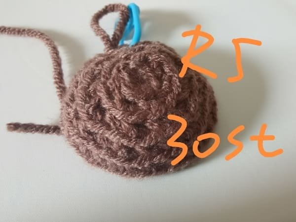 30 stitches for round 5 for sunflower crochet