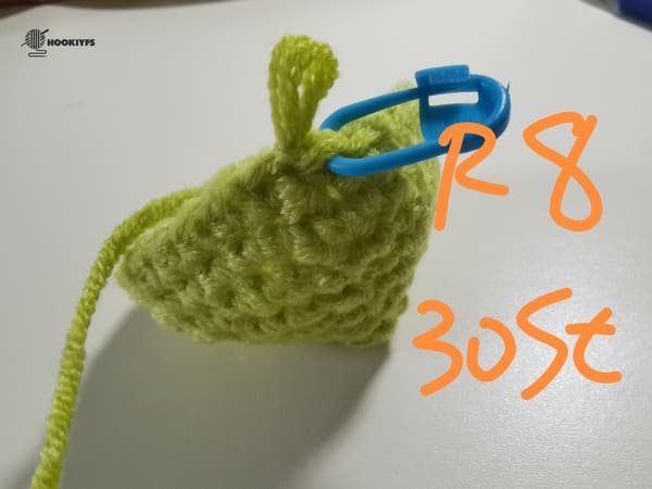 30 stitches for round 8 for lemon crochet pattern