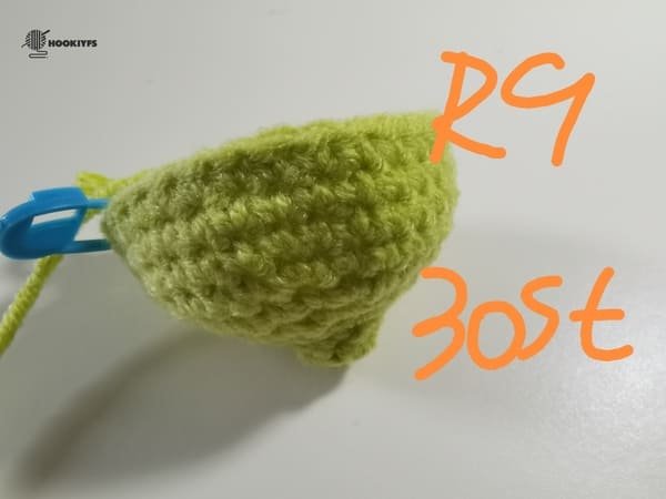 30 stitches for round 9 for lemon crochet pattern