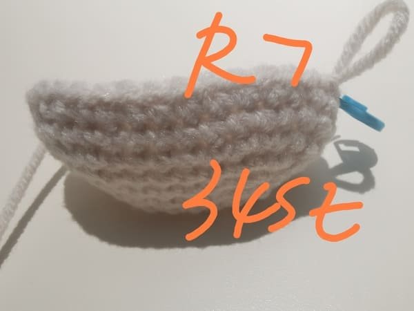 34 stitches for round 7 for head for hello kitty crochet pattern