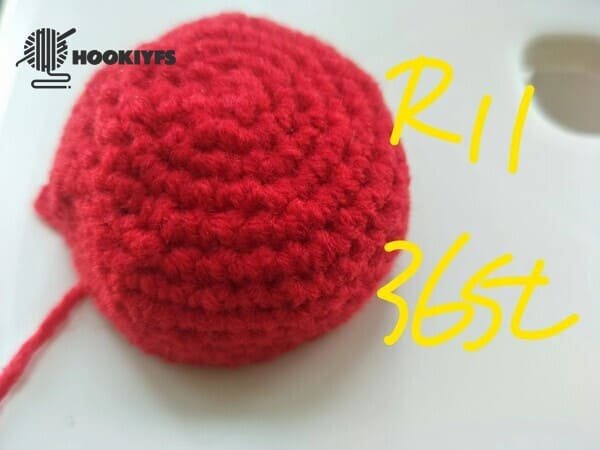 36 stitches for round 11 for apple crochet