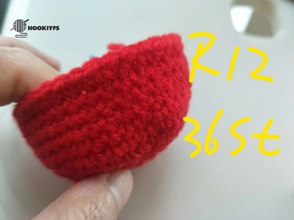 36 stitches for round 12 for apple crochet