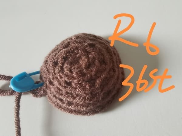 36 stitches for round 6 for sunflower crochet