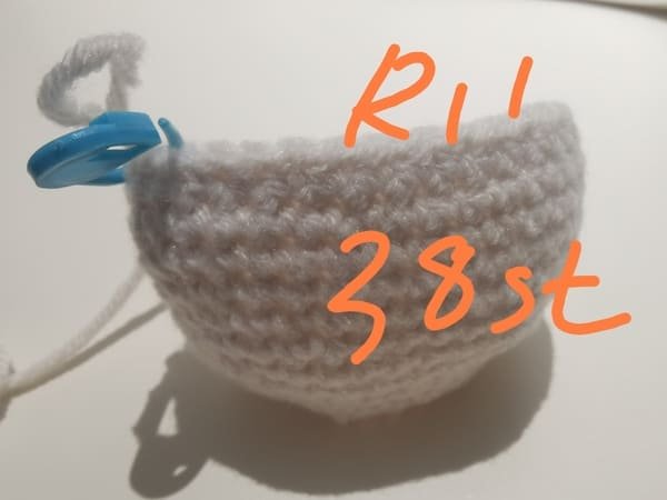 38 stitches for round 11 for head for hello kitty crochet pattern