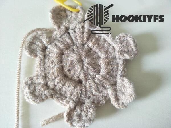 5 feet is completed for R3 of turtle crochet