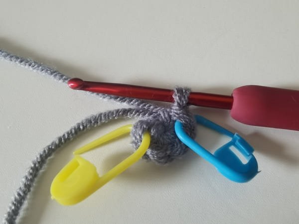 6 single crochet in to magic ring for elephant crochet
