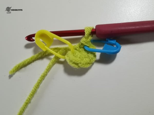 6 single crochet in to the magic ring for lemon crochet pattern