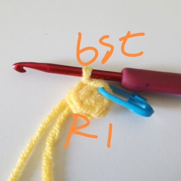 6 stitches for round 1 for pineapple crochet pattern