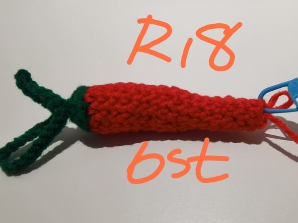 6 stitches for round 18 for chili crochet