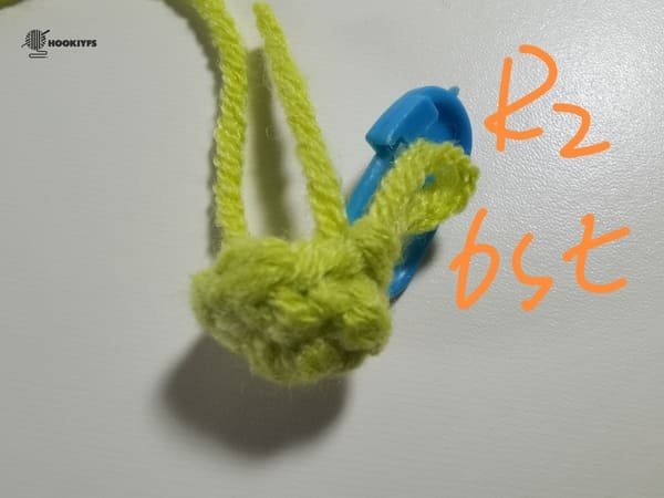 6 stitches for round 2 for lemon crochet pattern