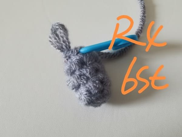 6 stitches for round 4 for elephant crochet