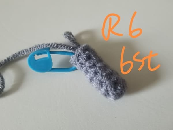 6 stitches for round 6 for elephant crochet