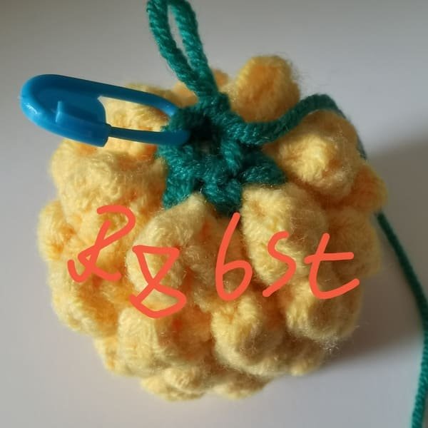 6 stitches for round 8 for pineapple crochet pattern