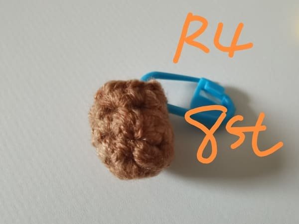 8 stitches for round 4 for teddy bear crochet