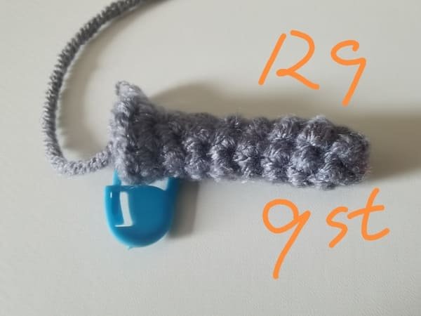 9 stitches for round 9 for elephant crochet