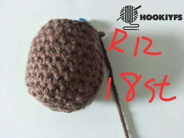 R12 is completed for 18st for drumstick crochet