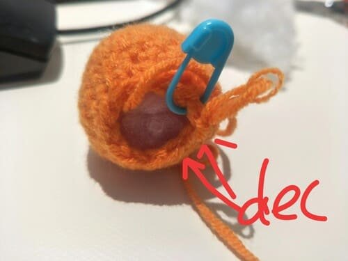 R15 crochet order for carrot crochet