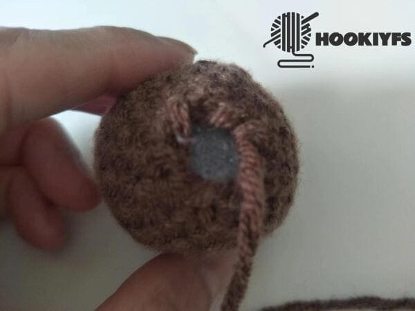 R15 is completed for 6 st for drumstick crochet