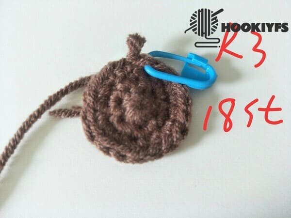 R3 is completed for 18 st for drumstick crochet