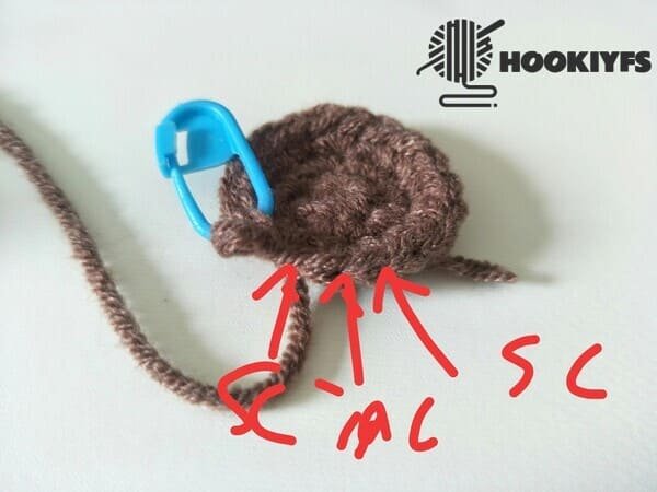 R4 crochet order for drumstick crochet