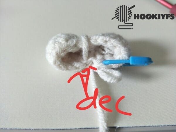 R5 crochet order for bone of drumstick crochet