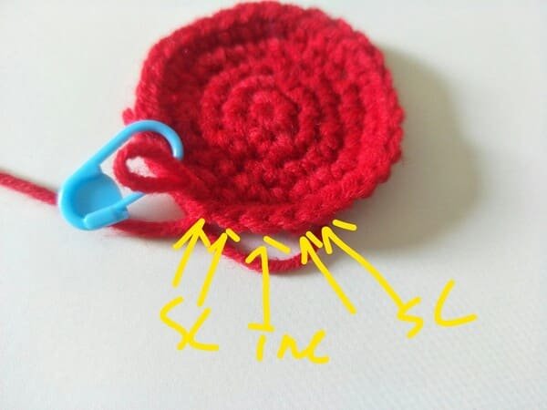 R6 crochet order for crochet tomato