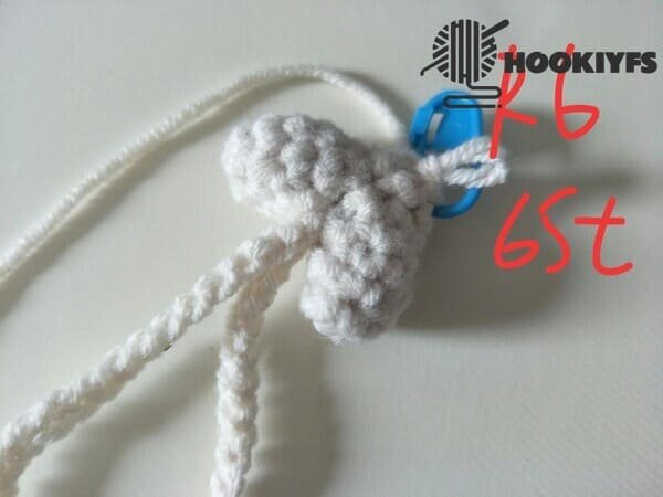R6 is completed for 6st for drumstick crochet