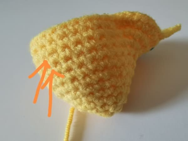 The raised circle is a round for mango crochet