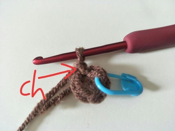 add ch for every round for drumstick crochet