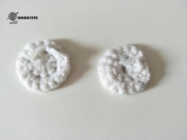 back of eyes for crochet frog pattern