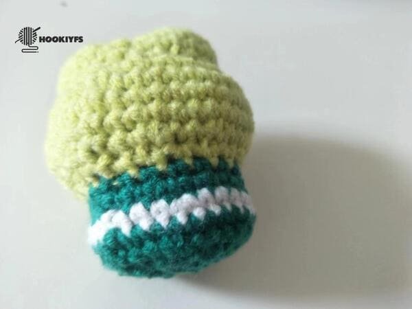 body is completed for crochet frog pattern