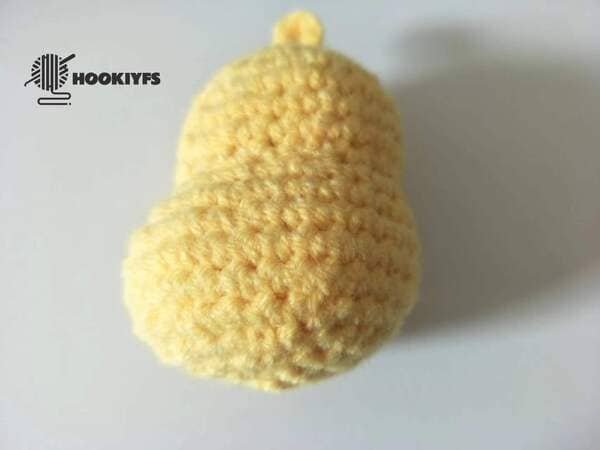 body is completed for duck crochet