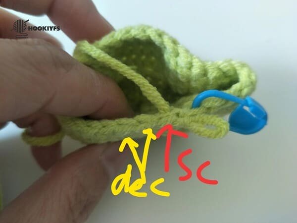 crochet order for round 11 for crochet frog pattern