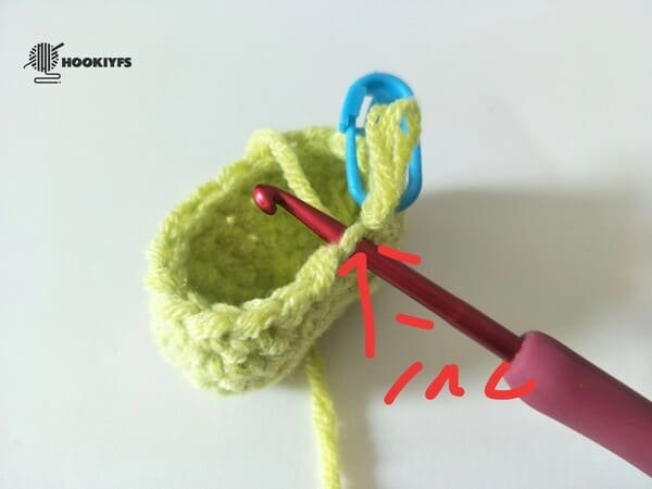 crochet order for round 6 for crochet frog pattern