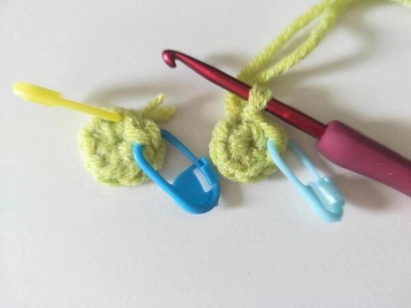 crochet 8 single crochet in to the magic ring again for crochet frog pattern