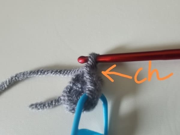 crochet chain stitch for every round for elephant crochet