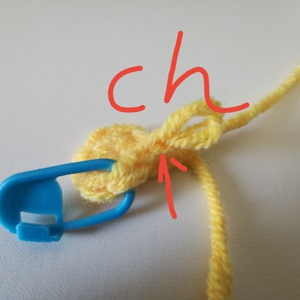crochet chain stitch for round 2 for pineapple crochet pattern