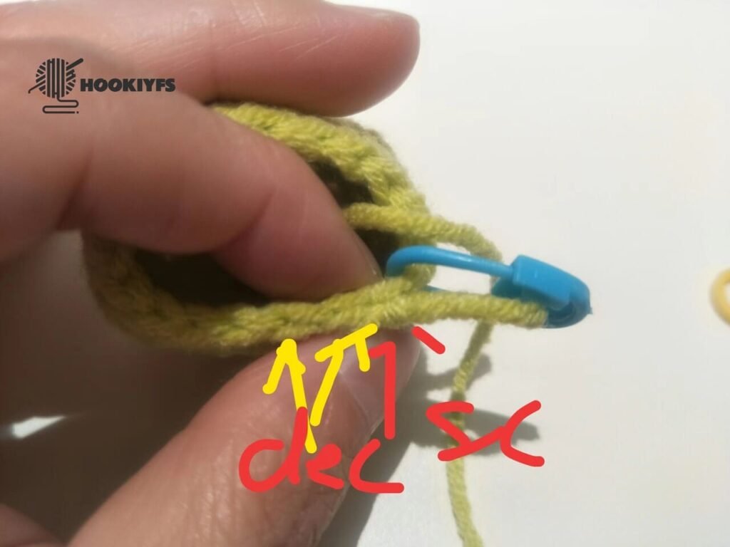 crochet order for Round 12-Round 13 for fish crochet