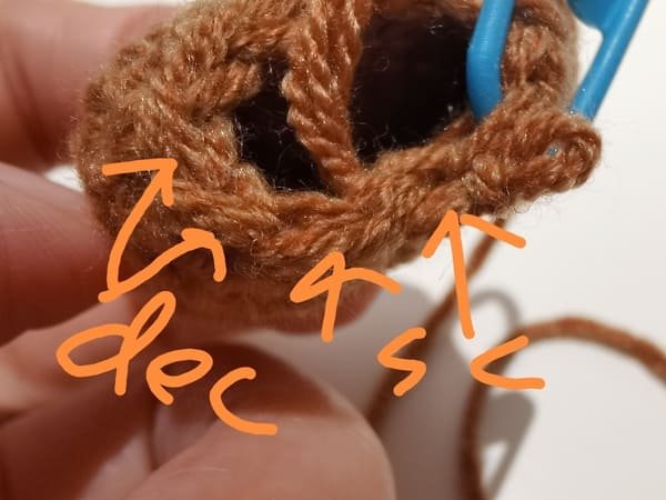 crochet order for round 12 for teddy bear crochet