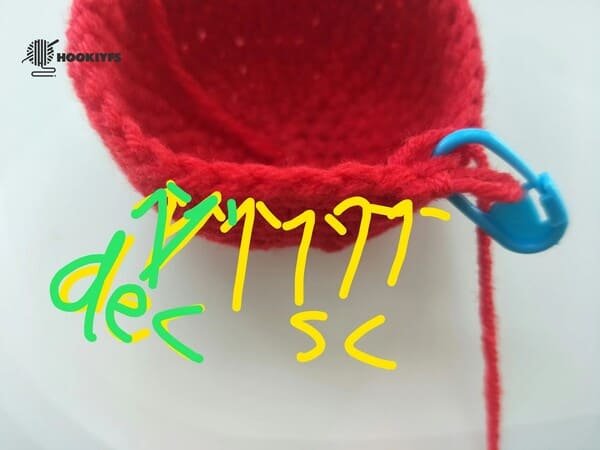 crochet order for round 13 for apple crochet