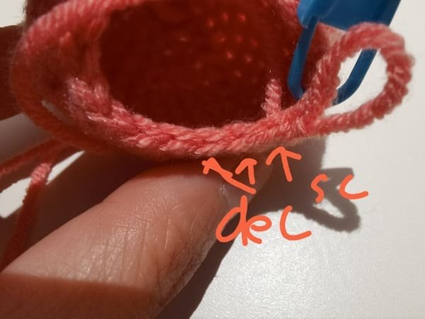 crochet order for round 14 for crochet peach pattern