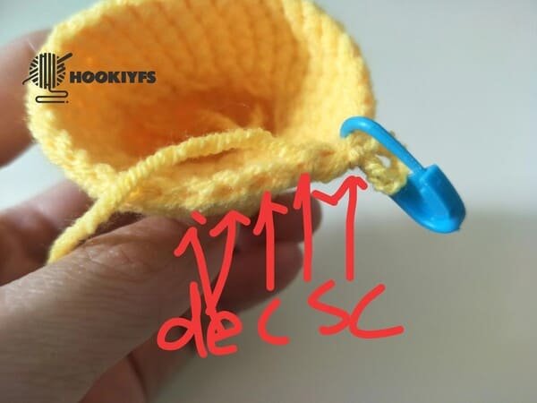 crochet order for round 14 for duck crochet