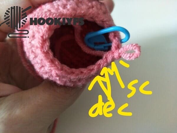crochet order for round 14 of strawberry crochet