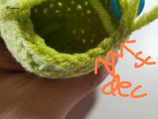 crochet order for round 16 for lemon crochet pattern